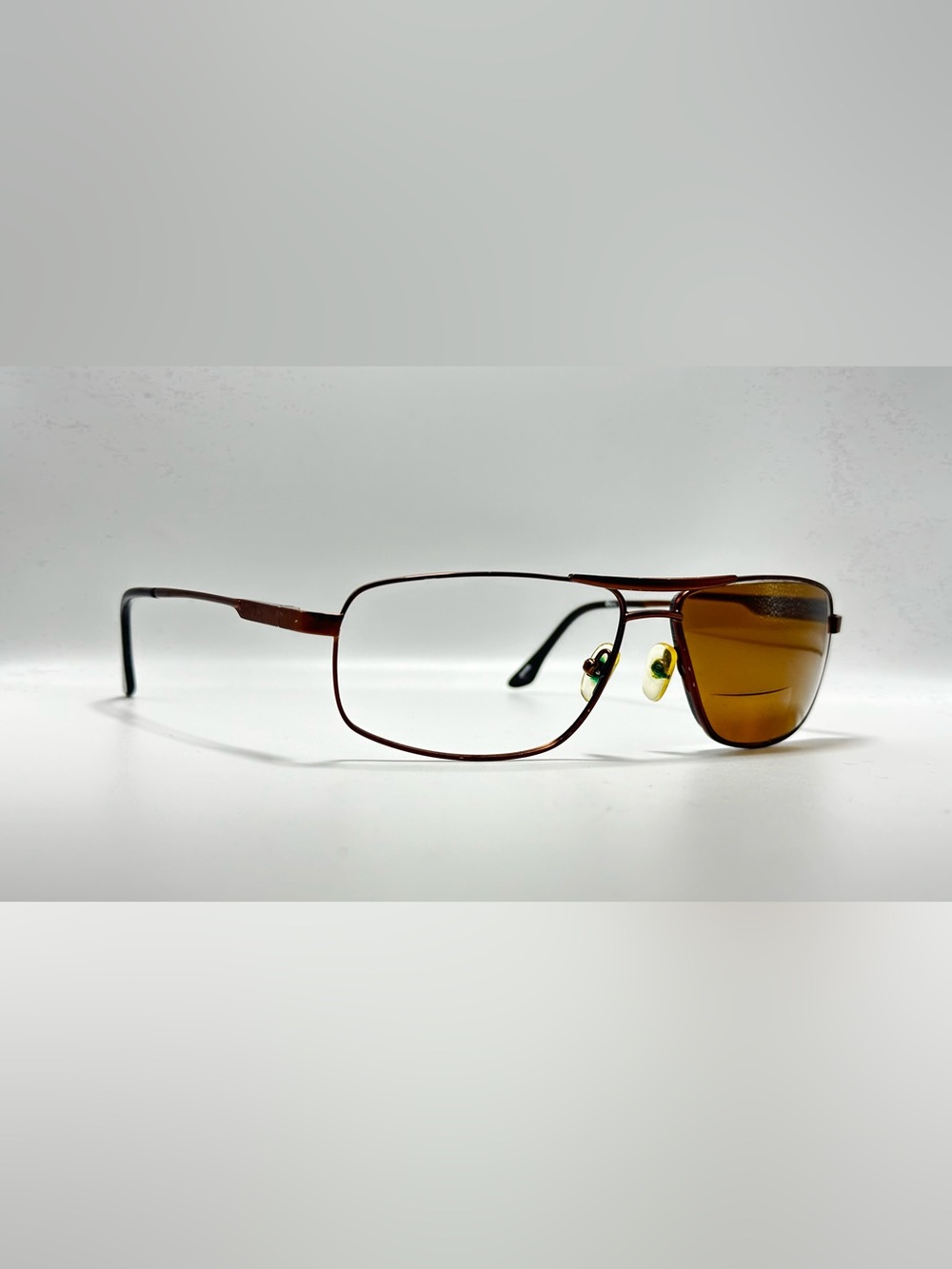Aztec A2008 Brown Pilot Sunglasses Frames Only